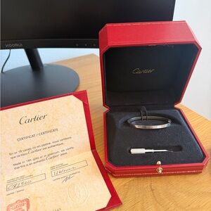 Cartier White Gold Bracelet Size 16